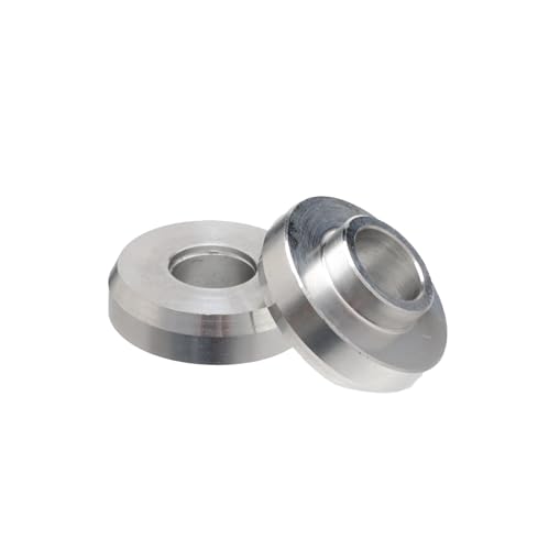 Zxturbi Bully 3/8 Zoll auf 14 mm Achsenadapter-Set (Paar) mit Unterlegscheiben, kompatibel mit BMX Park & Street Bikes, aus robustem 7075 Aluminium
