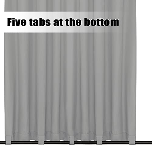 Image of Easy-Going Outdoor Curtains for Patio 1 Panel, 110x84 inch, Light Grey | Waterproof, Windproof, Weatherproof Privacy Outdoor Curtains for Cabanas Porches and Pergolas, Grommet Top and Tab Bottom