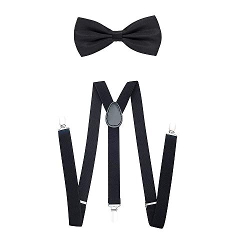 Wagoog Mafia Gatsby kostuum voor heren, jaren 20, inclusief panamahoed, verstelbare elastische bretels, vlinderdas en vintage zakhorloge - Image 4