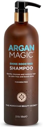 Argan Magic Shine Boosting Shampoo - Gently Cleanses and Restores Hair to Calm Frizz and Boost Shine | Paraben Free, (1 Pack)