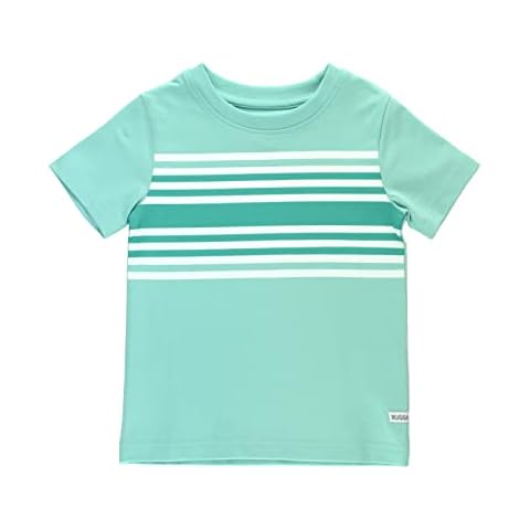 RUGGEDBUTTS Ocean Teal Stripe Short Sleeve Basic Tee - 4T Cover