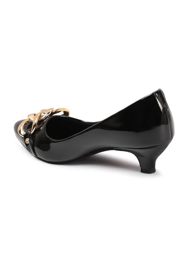 Image of Carlton London Women Stylish Slipon Pump Shoes with Kitten Heels, Pointed Toe
