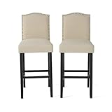 Christopher Knight Home Markson KD Barstools, 2-Pcs Set, Ivory