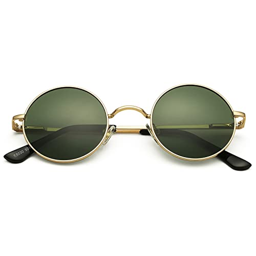 Image of Pro Acme Small Round Polarized Sunglasses for Women Men Retro Metal Shades