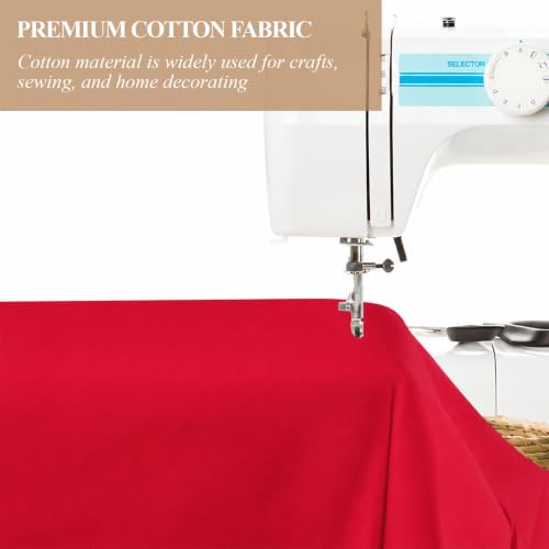Image of 100% Cotton Fabric, 63 Inch X 1 Yard Red Fabric by The Yard