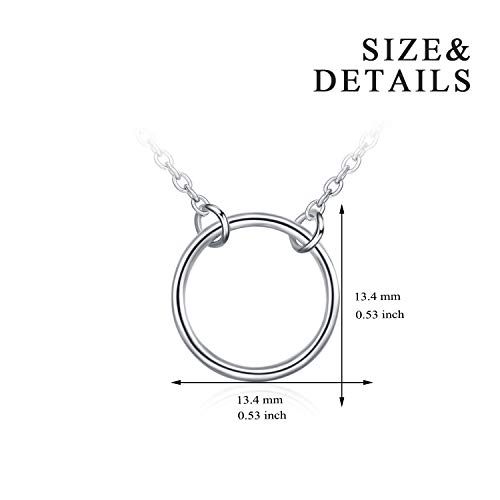 YFN 925 Sterling Silver Karma Choker Necklace Open Circle Choker Necklace for Women Jewelry Gifts4