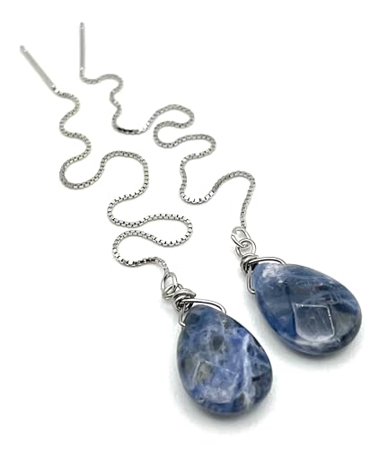 Boucles d'oreilles en sodalite bleu pour illuminer vos tenues de soirée