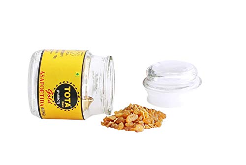 TOTA Gold 100% Pure Hing Crystals - 100% Natural Gluten Free Heeng / Asafoetida Granule (Nothing Else Mixed) - 10 Gm