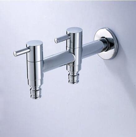 ADITAM Grifo Lavabo Baño Latón Doble Mando Grifo Jardín Doble Uso, Grifo Bib-Cock Grifo Lavadora Grifo Bibcock Cobre, Grifo Inodoro, Grifo Jardín Grifos Lavabo Double The Comfort