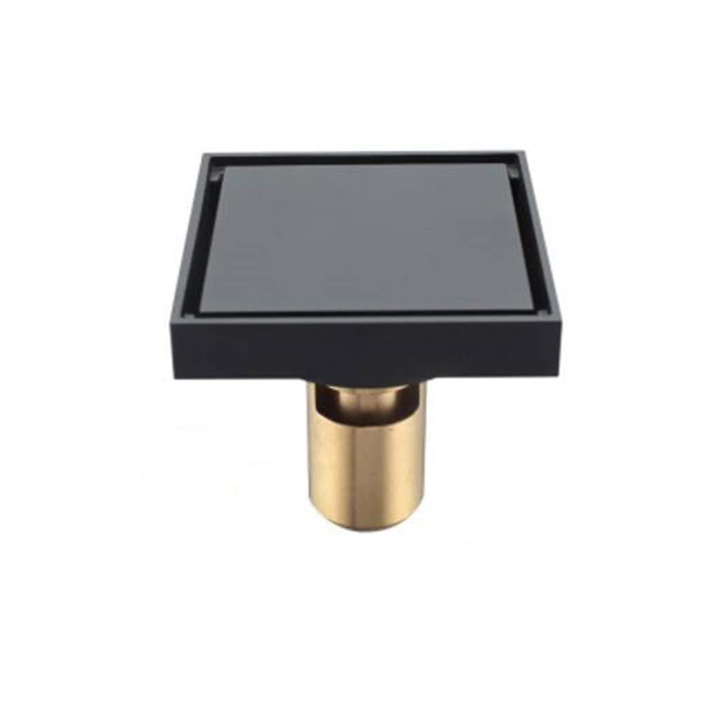Italiano: Scarichi a Pavimento lineari in Ottone di Colore Nero Opaco da 2 Pezzi Coprivaso da Bagno Filtro da Bagno Scolapiatti(3-Pack)