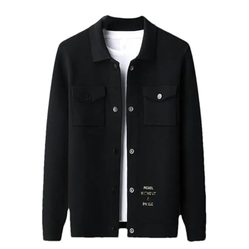 Cardigan à col rabattu pour homme coupe slim fit style coréen