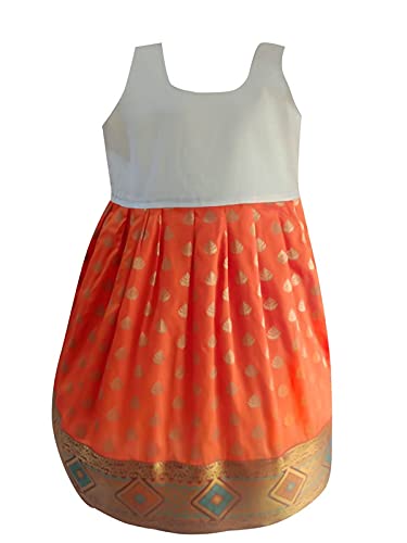 Image of Gold Star Girls traditional pattu pavadai set