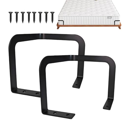 Barra fija, 2 soportes de colchón de metal, seguro con 8 tornillos para colchones de cama, mejor tope de colchón para marco de metal