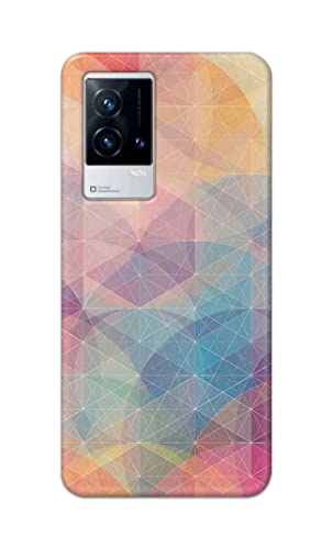 Image of Printed Hard Back Cover Case for Vivo IQOO 9 5G Back Cover (Crumpled Paper Design) -1803