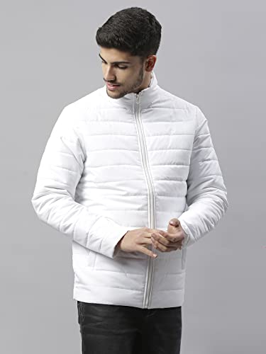 Image of Dennis Lingo Men's Solid Long-Sleeve Regular Fit Puffer Jacket - Waterproof, Lightweight, Casual Winterwear for Men