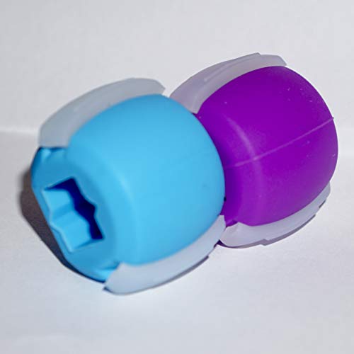 Jawline Exerciser, Slim and Tone Your Face Look Younger and Healthier, jaw Exerciser Face Exerciser, Jawline Shaper, Double Chin Reducer, Face Slimmer, Mouth Exerciser. (2 Pack Blue+Purple)