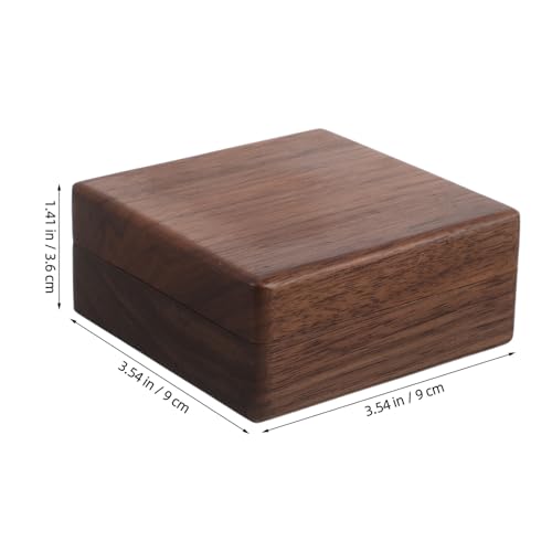 Caja de madera natural Hemobllo de 9 cm, organizador elegante con acabados artesanales 2