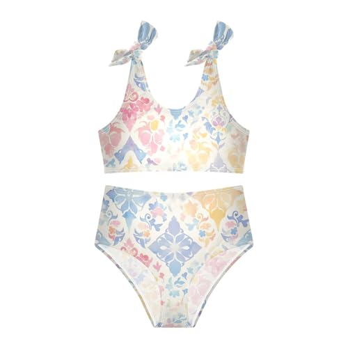 KLL Bohemian Girl Two Piece Bikini Sets Beach Swimsuit Swimwear Adjustable Shoulder Strap3