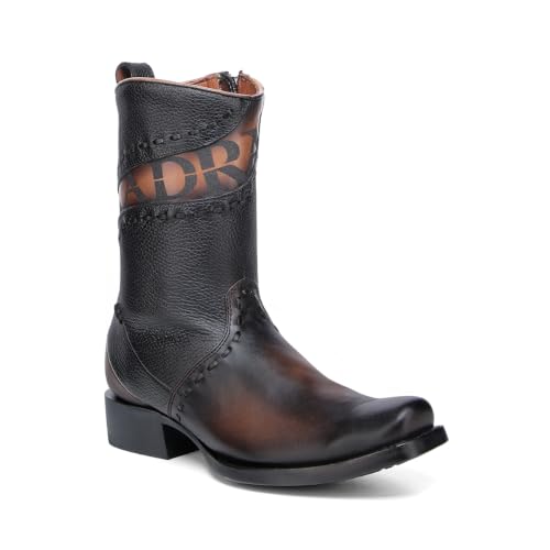 Cuadra Mens Bovine Leather Western Boot Square Toe Black