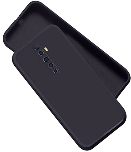 Image of A rtistque Liquid TPU Silicone Matte Shockproof Flexible with Camera Protection Soft Back Cover Case for Oppo Reno 2Z / Oppo Reno 2F - Black