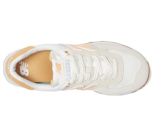 New Balance Women's 574 V2 Spring Sneaker, Timberwolf/Alpha Orange, 8 M