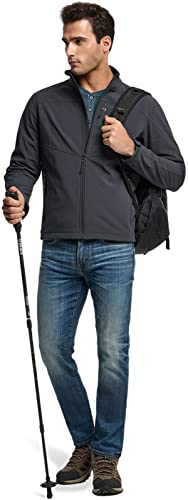 TSLA Men's Full-Zip Softshell Winter Jacket, Waterproof Fleece Lined Athletic Jacket, Outdoor Sport Windproof Jackets3