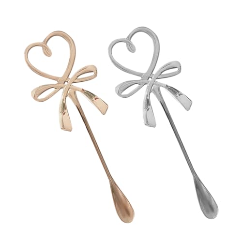 FUNOMOCYA 2pcs Coffee Spoons Long Handle Spoons Beverage Mixing Stick Stirring Teaspoon Mixing Spoons Coffee Mixer Stick Coffee Mixer Wand Condiments Spoon Drink Mixing Spoon Stirring Spoon