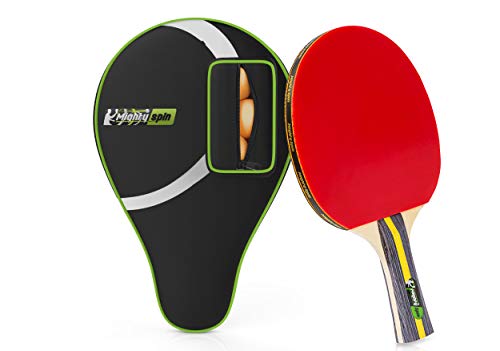 image for MightySpin Ping Pong Paddle Racket Case - Front Pocket for Balls Table