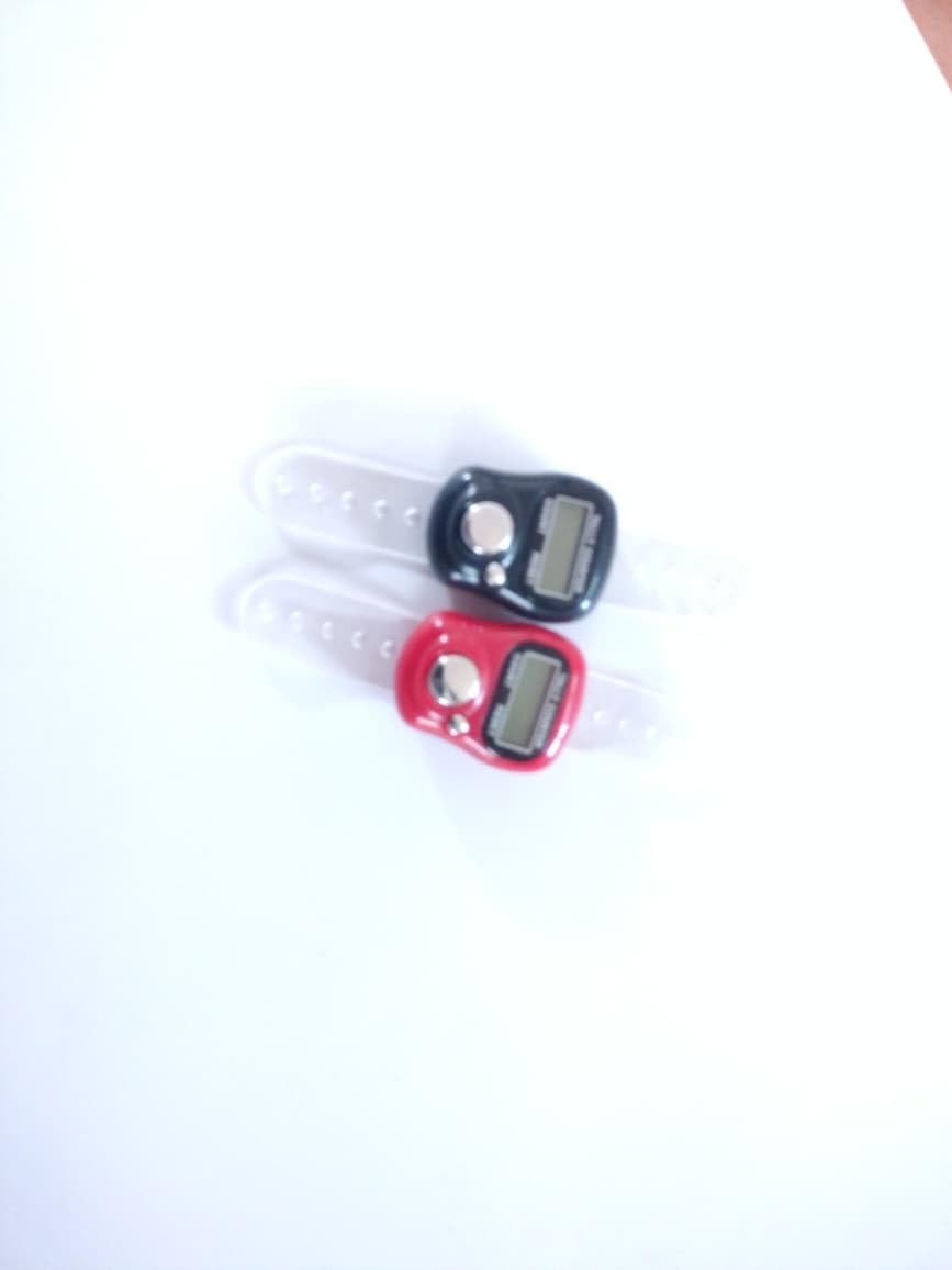 Digital Finger Tally Counter, LCD Display, Black and Red, Pack of 2-image-32
