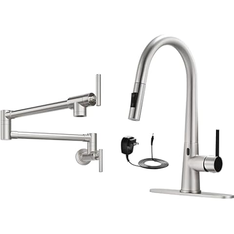 CENOSA Nicekl Pot Filler Faucet and Nicekl Touchless Faucet Cover