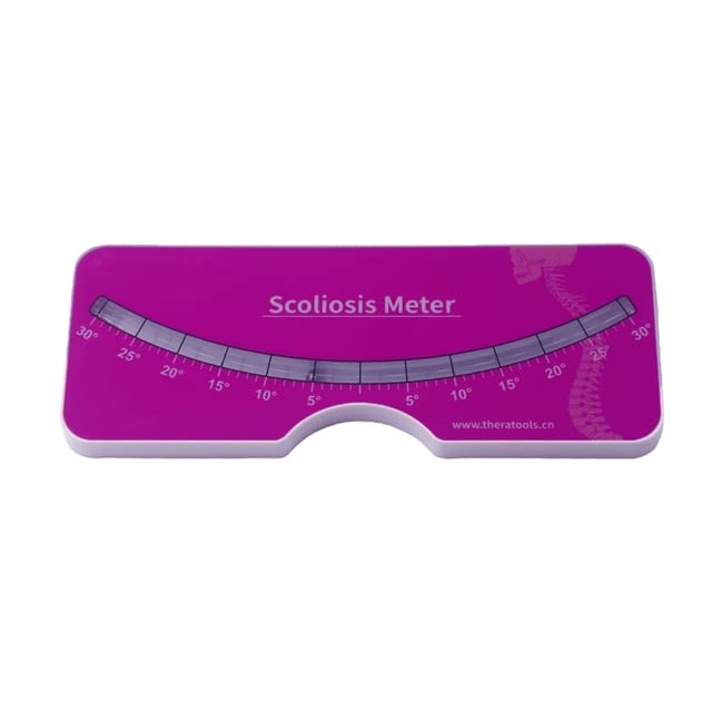 AETOOL - Pocket Scoliometer Measuring Device for Back Scoliosis Diagnosis Portable Device for Measuring S pinal Alignment (Purple)
