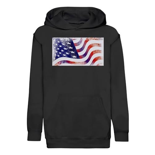 Sweat à capuche enfant drapeau USA art football pour jeune supporter américain