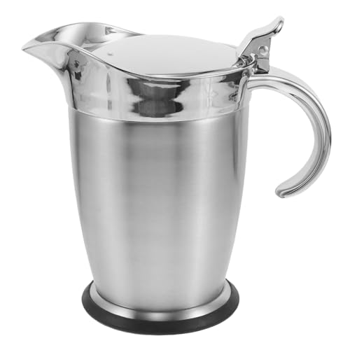Saucière en acier inoxydable 750 ml avec couvercle pichet sauce - 2
