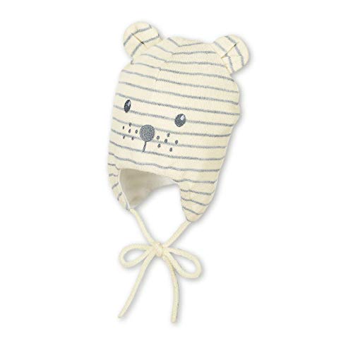 Preisvergleich Produktbild Sterntaler Unisex Mütze mit niedlichem Bärengesicht und abstehenden Öhrchen, Gefüttert mit Baumwoll-Fleece, Alter: 12-18 Monate, Größe: 49, Beige (Ecru)