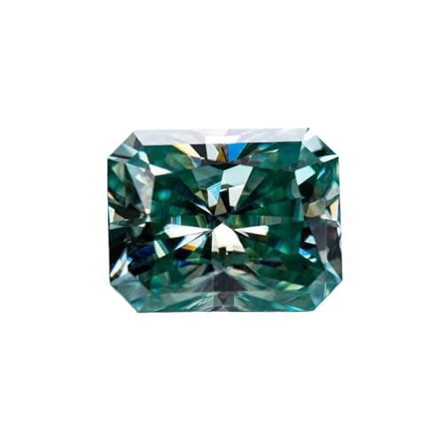 Moissanite jaune vert radiant éclat diamant d'exception pour création joaillière de prestige