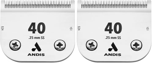Image of Andis CeramicEdge Carbon-Infused Steel Pet Clipper Blade, Size-40SS, 1 /100-Inch Cut Length (64350) (Pack of 2)