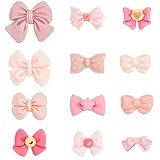 SUNNYCLUE 48Pcs 12 Styles Flat Back Bow Cabochons Bowknot Resin Charms Bulk Pink Bowties Shaped Scrapbooking Decor Cabochon for Phone Case Hairpins DIY Crafts Jewelry Making Embellishment Accessories