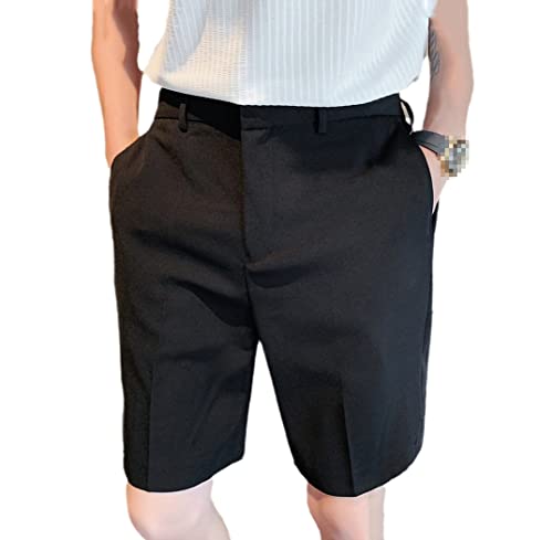Short style britannique de mi-saison coupe ajustée haut de gamme noir