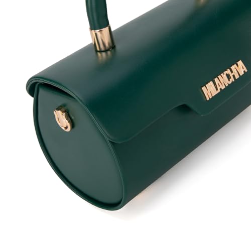 Milan Chiva Small Purses for Women Designer Mini Top Handle Purse Cute Handbags Barrel Shape Purse - Image 4