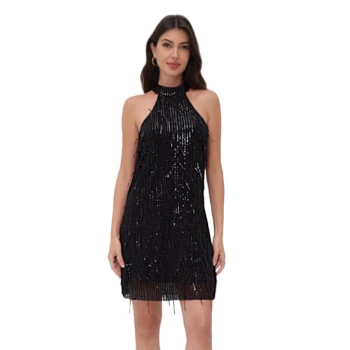 Image of women'Lace Tassels mini Dress Slip Sleeveless Party Club Dress