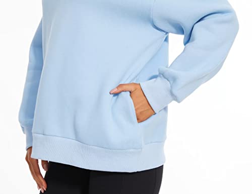 Dolpind Womens Oversized Half Sweater Long Sleeve Hoodie Unisex Pullover Sweater Shirt Pink #TOP4