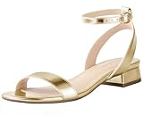 Ankis Nude White Black Women Sandals Gold Silver Comfortable Strappy Open Toe Sandals for Women Dressy Summer 1 Inch Low Block Clear Pink Taupe Heel Flat Adjustable Ankle Strap Wide Available Shoes