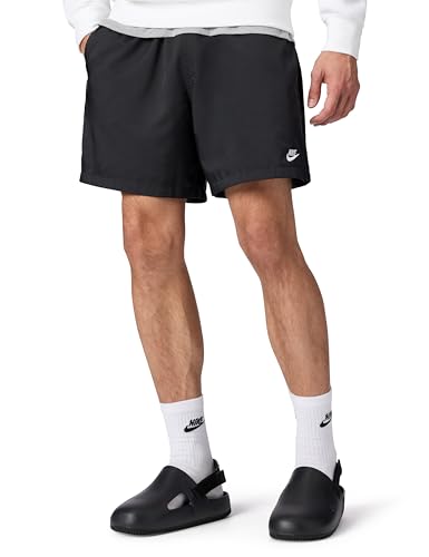 Nike Men's Club Woven Flow Shorts, Black/White, X-Large