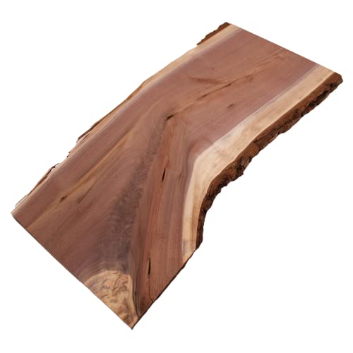 Barrington Hardwoods Live Edge Walnut Slab (1'' Thick x 4''-8'' Wide x 18'' Long). Perfect for Cutting Boards, Cheese Boards, Charcuterie Boards, and Many DIY Projects, 1'' x 4''-8'' x 18''