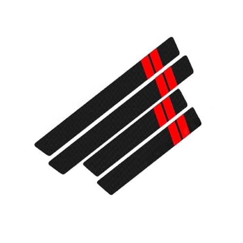 WENINETIES 4 Piezas Protector Umbral Puerta Coche para Kia Forte 2014-2018 2019-2024, Pegatina para Umbral Coche Tira Umbral AntiarañAzos Fibra Carbono,Red