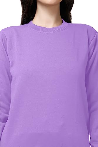 Image of Women's Full Sleeves Round Neck Winter wear Casual Fit Sweatshirt and Jogger Set Cotton Stretchable Comfort Fit and Warm for Cold Season for Everyday Winter Season Wear