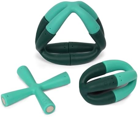 Speks Fleks Flexible Silicone Magnetic Fidget Toy - Fun Desk Toy for Adults & Teens 14+ | Sensory Gadget, Stress Relief | 6-Piece Set, Evergreen