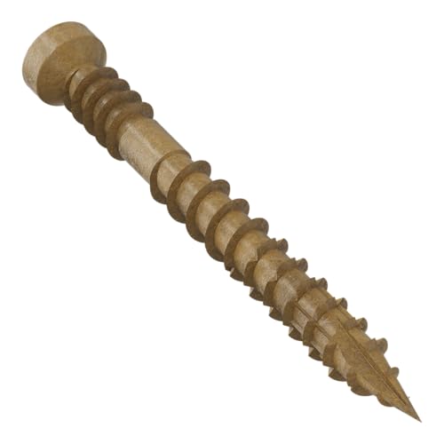 Simpson Strong-Tie FT07112R100 Finish Trim Screw — #7 x 1.5 in. T10, Trim-Head, Quik Guard, Tan (100 unidades) miniatura 4