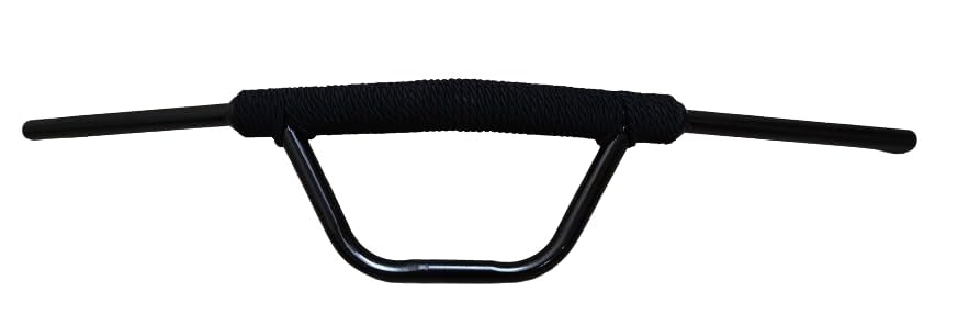 Nutts Modified Bike Handlebar with Rope Grip | Black Coated with Wrapped Center | Stylish Custom Bike Handlebar with Wrapped Grip for Bullet | Auto BIke Accessories-image-15
