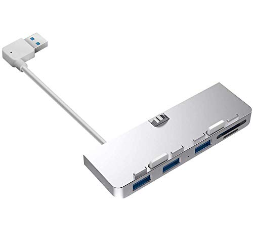 Rocketek iMac Hub Aluminum 3-Port USB 3.0 Hub Adapter Docking Station with SD & Micro SD Card Reader Combo - Ultra Slim Premium Aluminum USB 3.0 Hub Compatible with iMac and iMac Pro 2017 & Later
